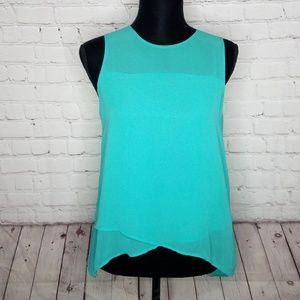 Vince Camuto Teal Green Sleeveless Tank Top Blouse